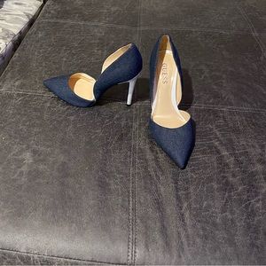 Blue Denim Pumps by Guess